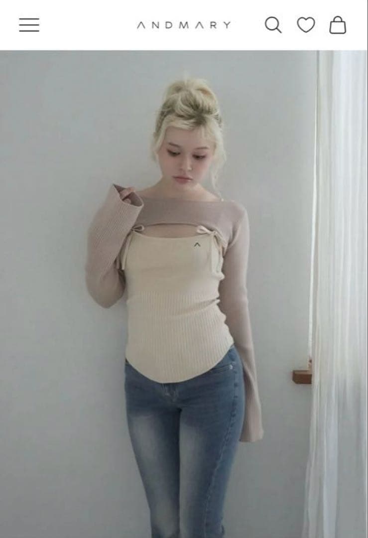 トップス Bebe ribbon set tops andmary