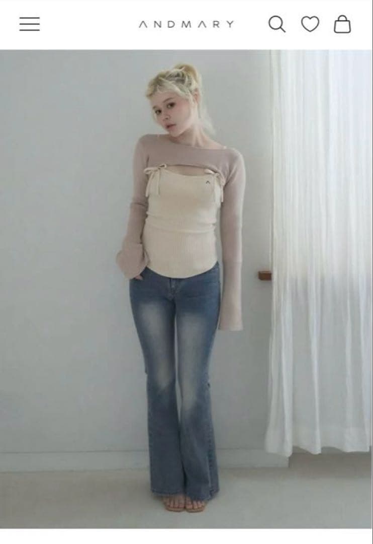 トップス Bebe ribbon set tops andmary