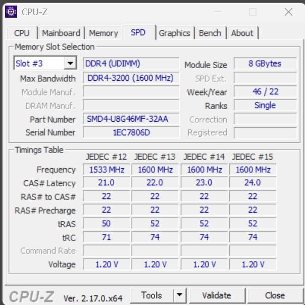 SanMax DDR4-3200 16 GB メモリ【動作確認済】
