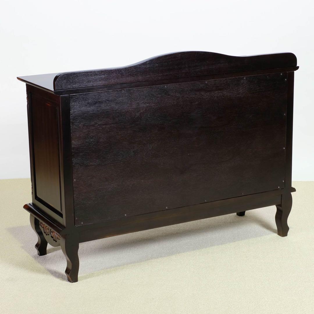 F 新品 アンティーク調 チェスト 110cm タンス リビング収納 衣類収納