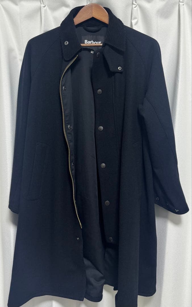 【エクスモア】日本限定 ウール ミドル レングス　コート(BLK-34)