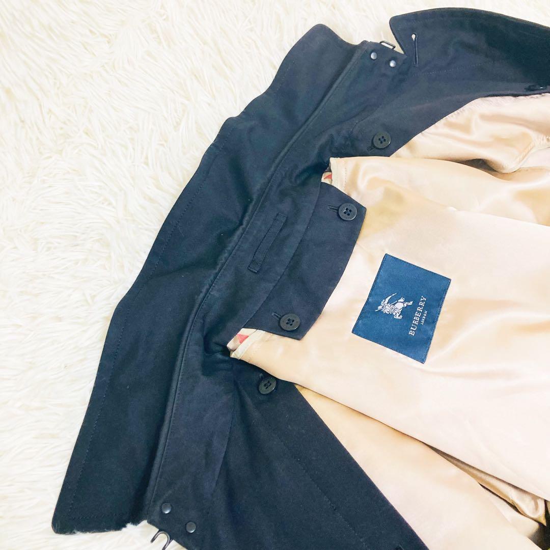 美品✨ BURBERRY ステンカラーコート ブラック ライナー付き L