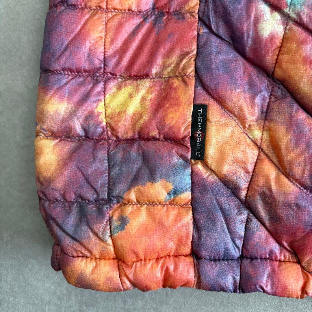 ザノースフェイス サーモボール ダウンベスト 美品 タイダイ柄 【XL】