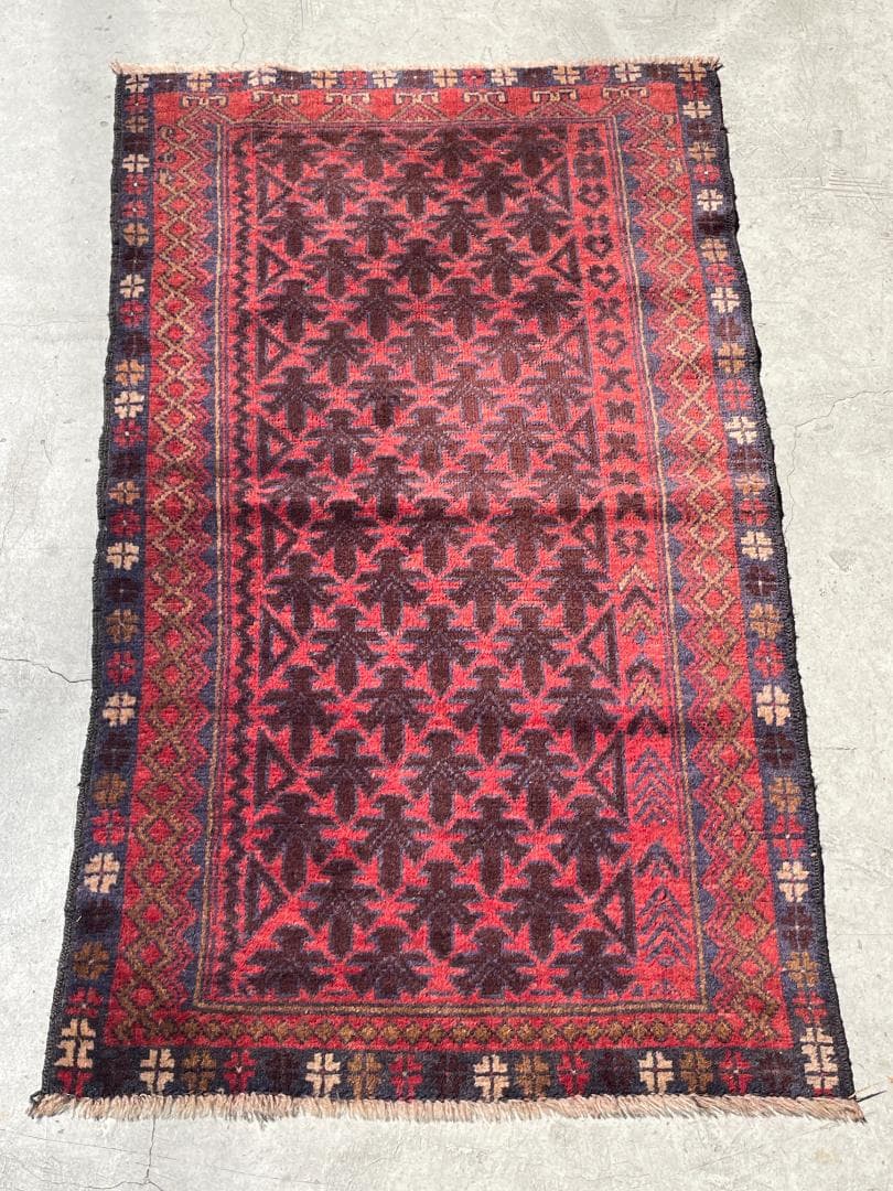 【vintage rug】バルーチ族　ヴィンテージ　アフガン　幾何学模様