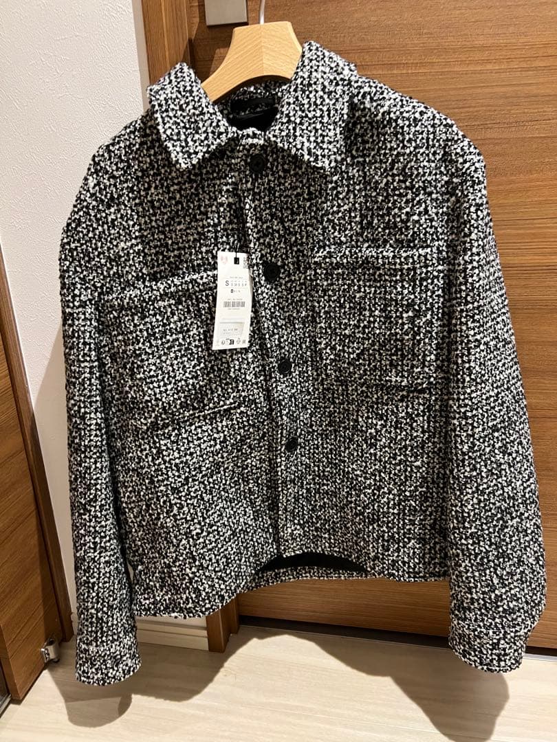 タグ付きZARA テクスチャーシャツジャケット　Sサイズ