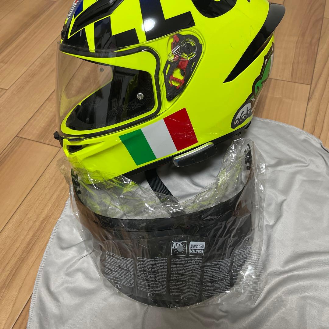 AGV フルフェイス　ヘルメット イエロー　カルド　インカム付き　Mサイズ
