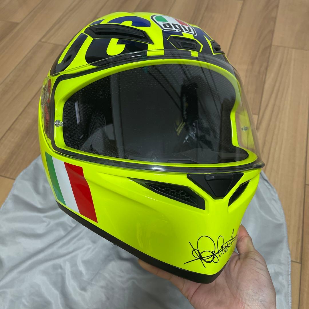 AGV フルフェイス　ヘルメット イエロー　カルド　インカム付き　Mサイズ