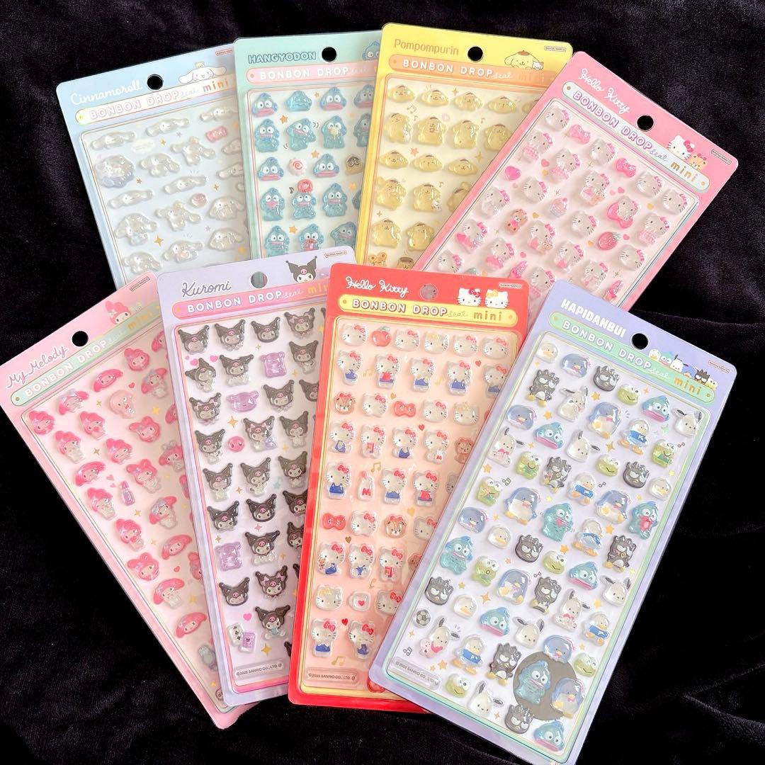 タイムセール♥サンリオminiボンボンドロップシール♥コンプ8種セット♥正規品