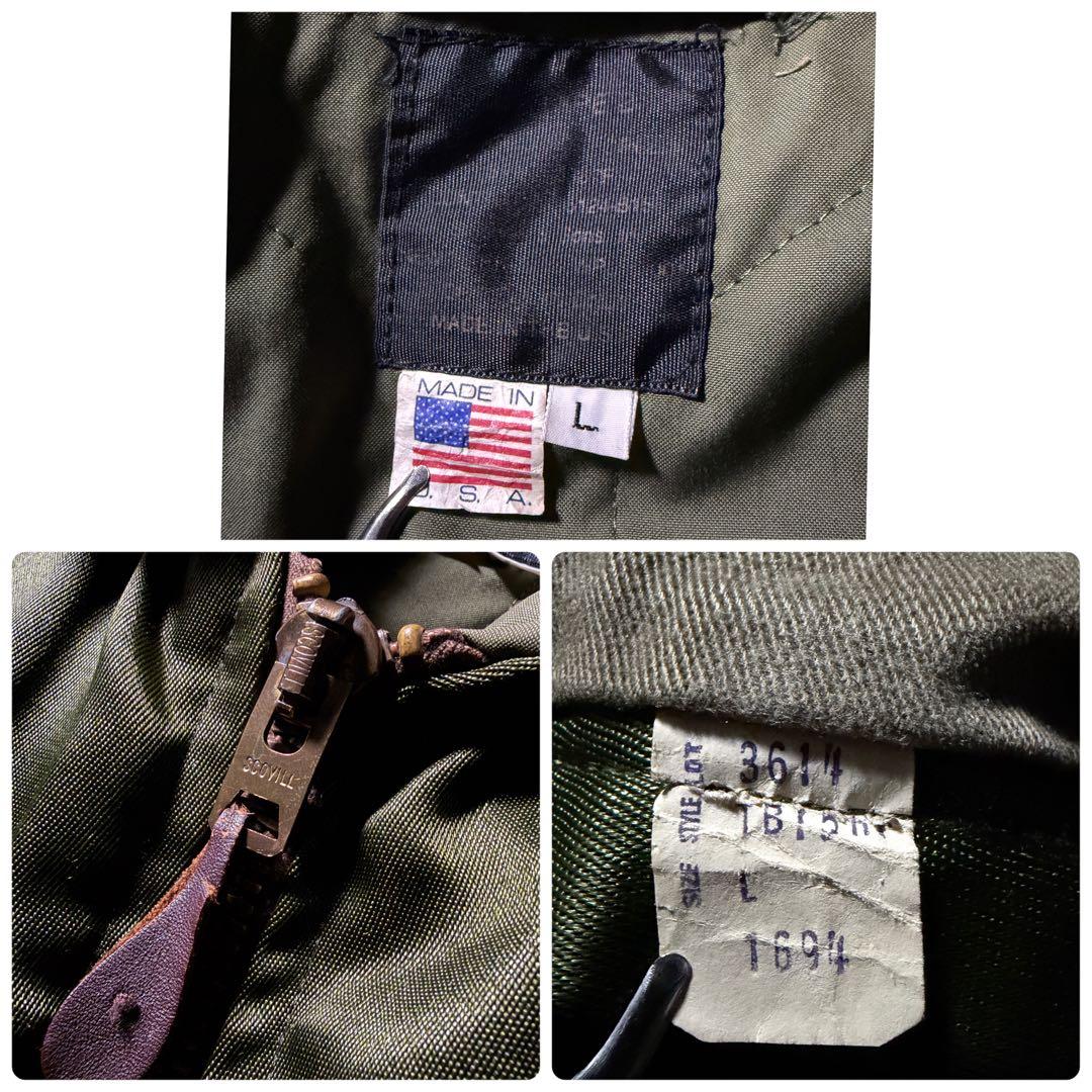 【雰囲気抜群】SPIEWAK フライトジャケット　B-15 襟ボア　USA製 L