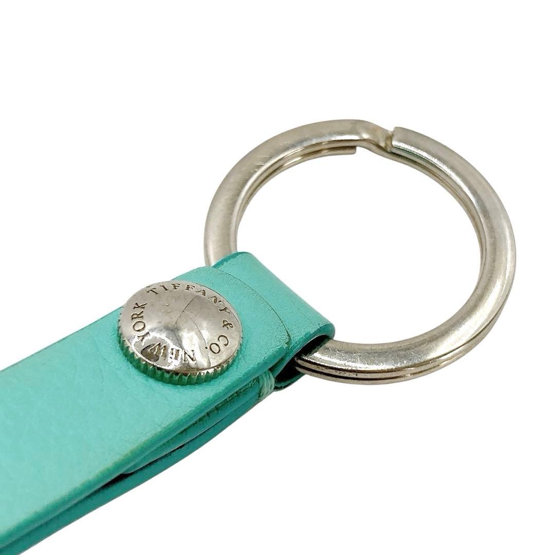 TIFFANY&Co.✨キーリング　ティファニーブルー　レザー　シルバーロゴ刻印