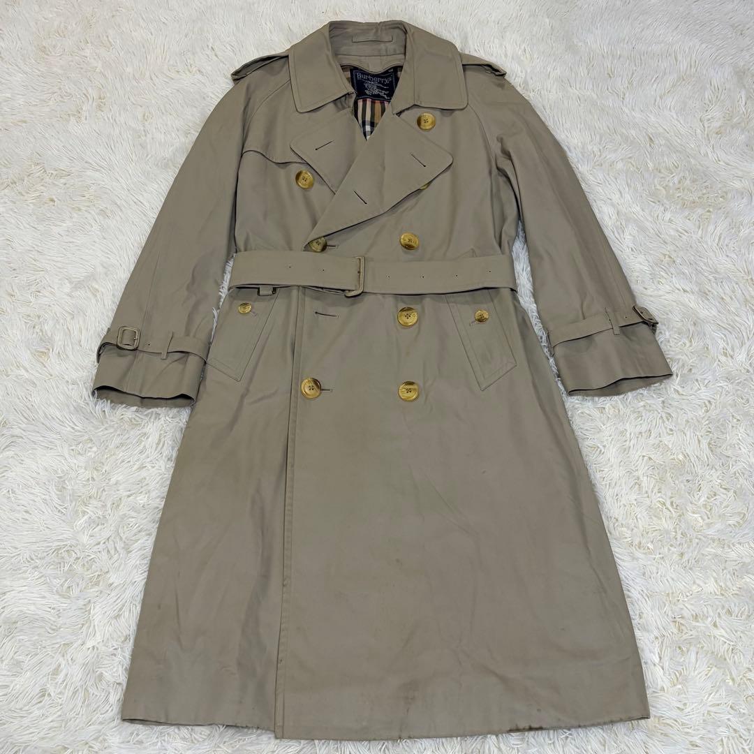 バーバリーズ トレンチコート ベルト ノバチェック ベージュ L