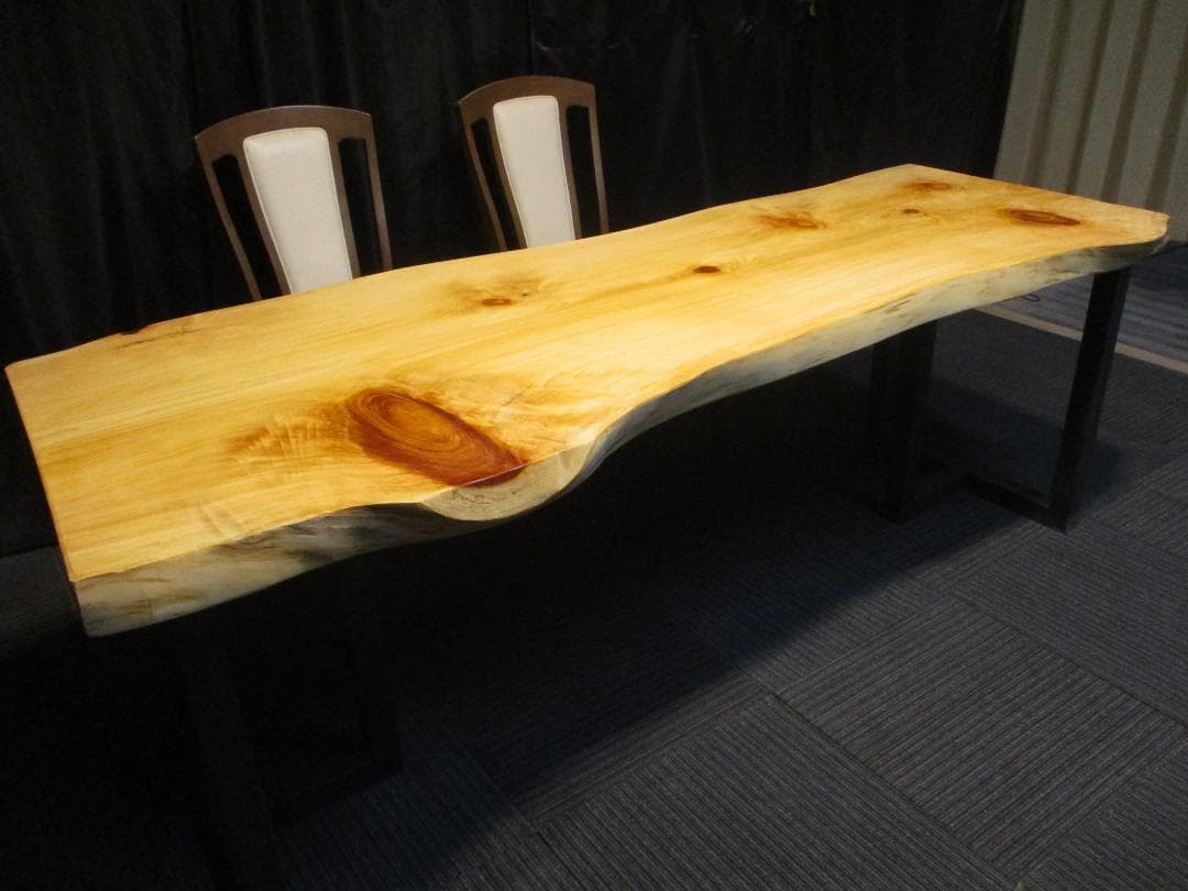 # 884■　檜　ヒノキ　テーブル　ローテーブル　ダイニング　座卓　一枚板