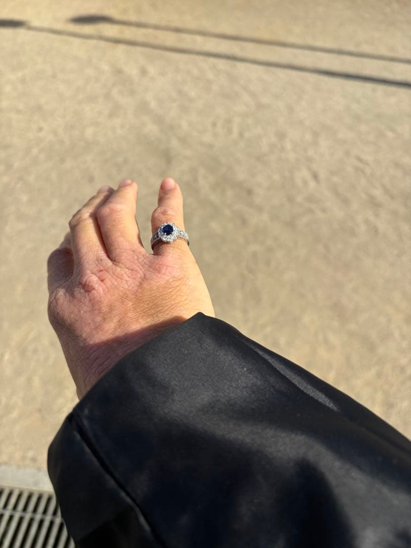 3*5様 ミニバック付【ツツミ】ブルーサファイアのリング 13号