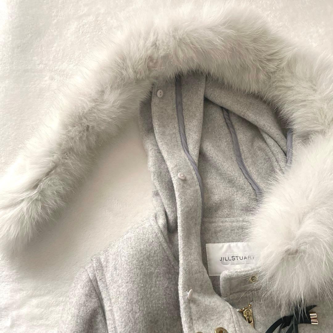 極美品⭐︎JILL STUART フォックスファー グレー ダッフルコート M