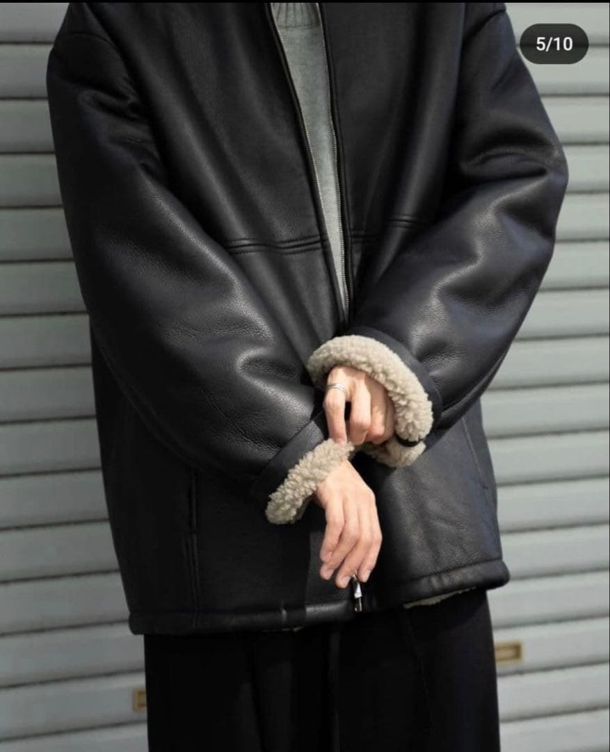 【値下げ】stein oversized mouton zip jacket
