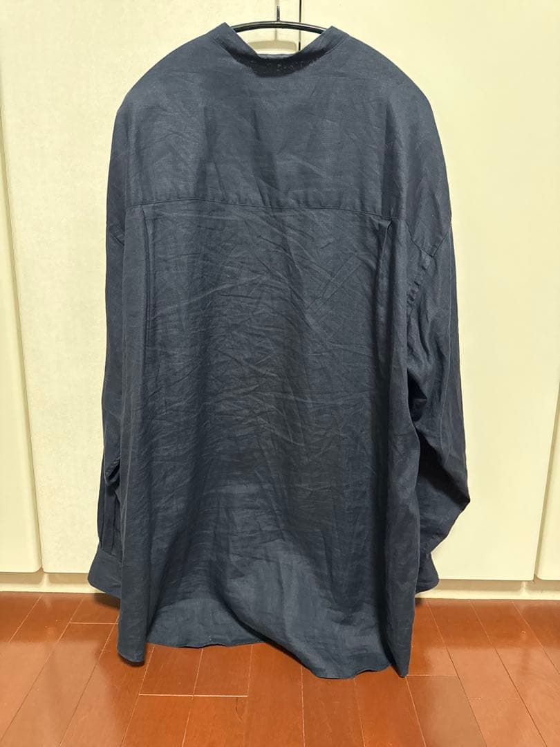 Graphpaper リネン　シャツ　ネイビー