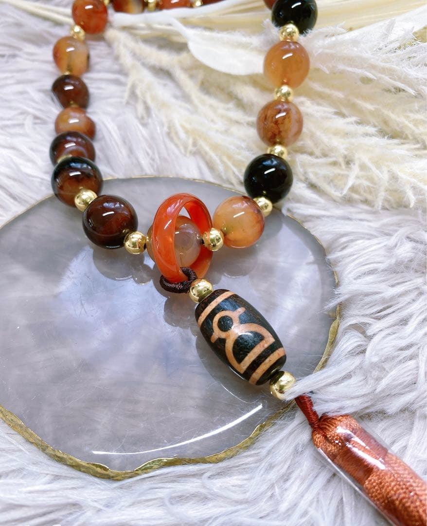 No,287 財神天珠&瑪瑙数珠