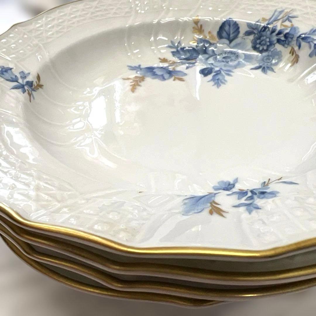 Hutschenreuther 青い花柄皿 6枚セット