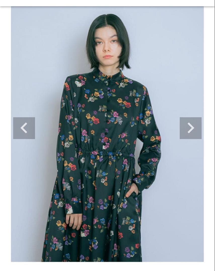 &ellecy アンドエルシー 猫パンジーワンピース