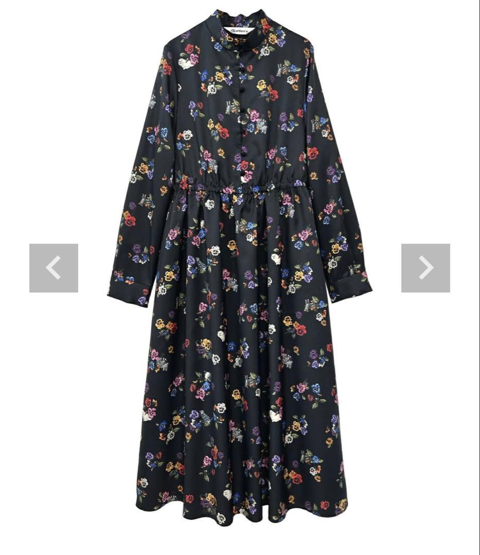 &ellecy アンドエルシー 猫パンジーワンピース