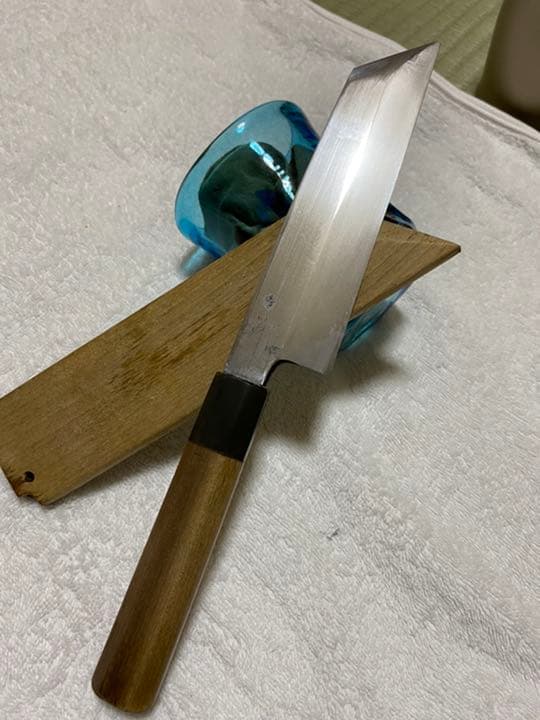 【英 5寸 鏡面 ムキモノ包丁 白本焼き】本焼きムキモノ包丁