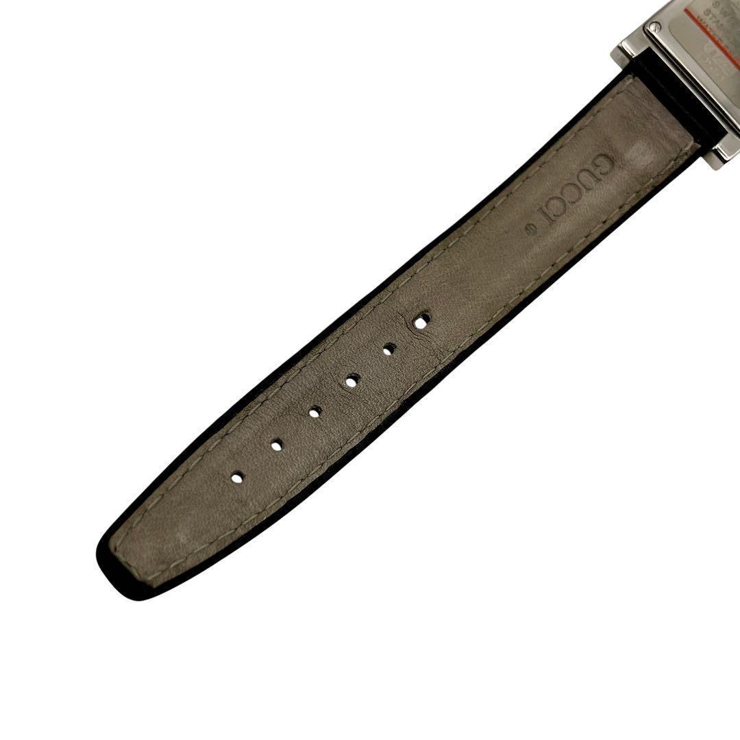 専用GUCCI スクエア デイト ブラック文字盤 メンズ 腕時計 1307