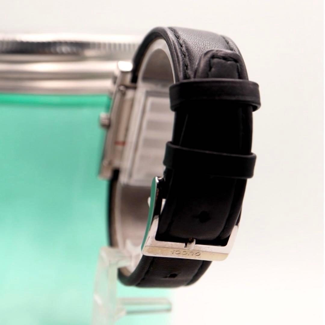 専用GUCCI スクエア デイト ブラック文字盤 メンズ 腕時計 1307