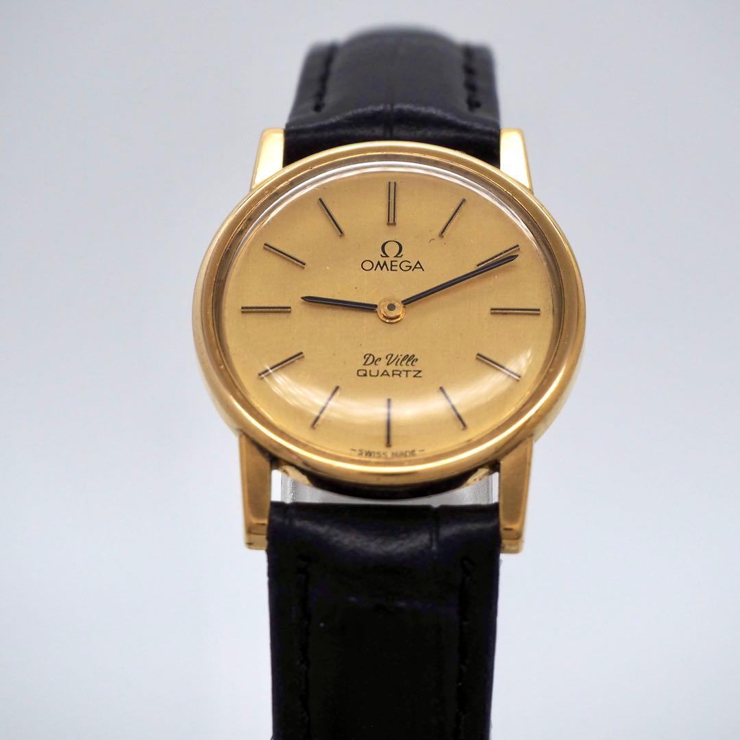 631 稼動【美品】OMEGA時計　DeVille ゴールド　レディース　デビル