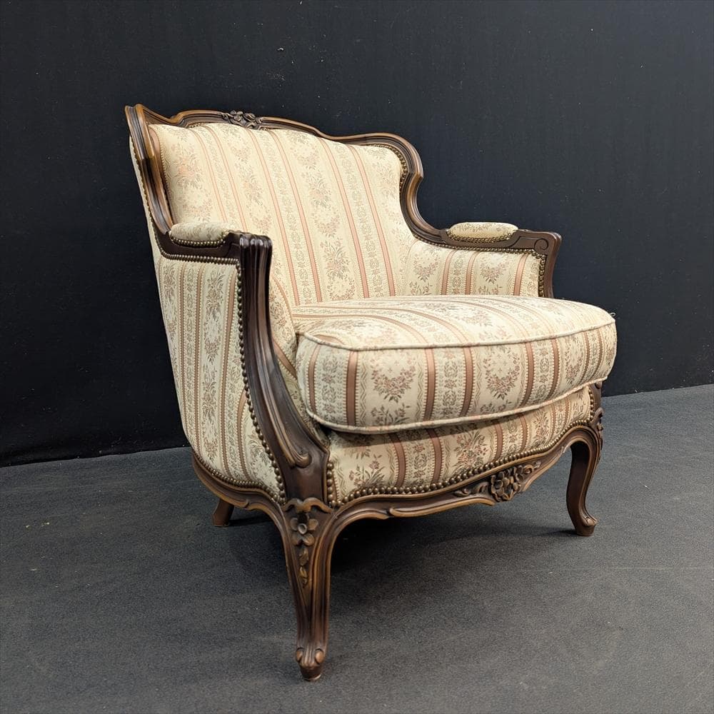美品　ドマーニ　ルイ15世　シングルソファ　一人掛け　1P　ロココ　カリモク　A