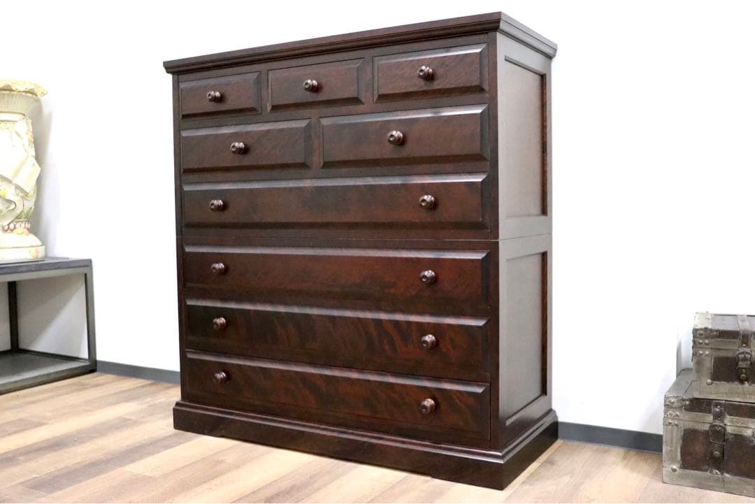 GMHS27○北海道民芸家具 6段チェスト 整理箪笥 収納家具 チェスト 樺材