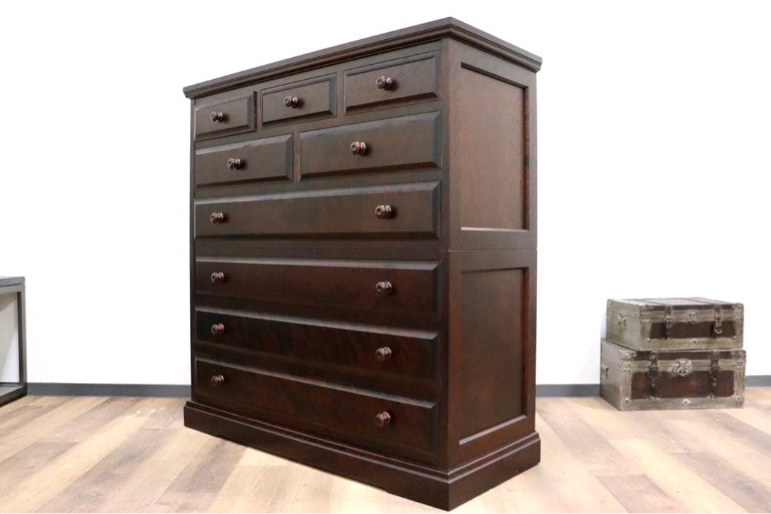 GMHS27○北海道民芸家具 6段チェスト 整理箪笥 収納家具 チェスト 樺材