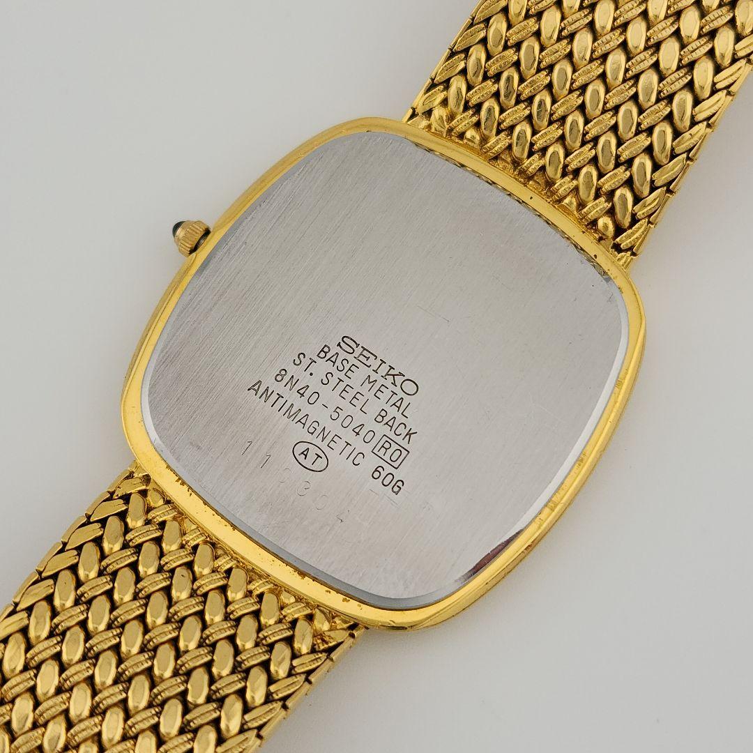 【稼働 新品電池】セイコー ドルチェ 8N40-5040 ゴールド文字盤