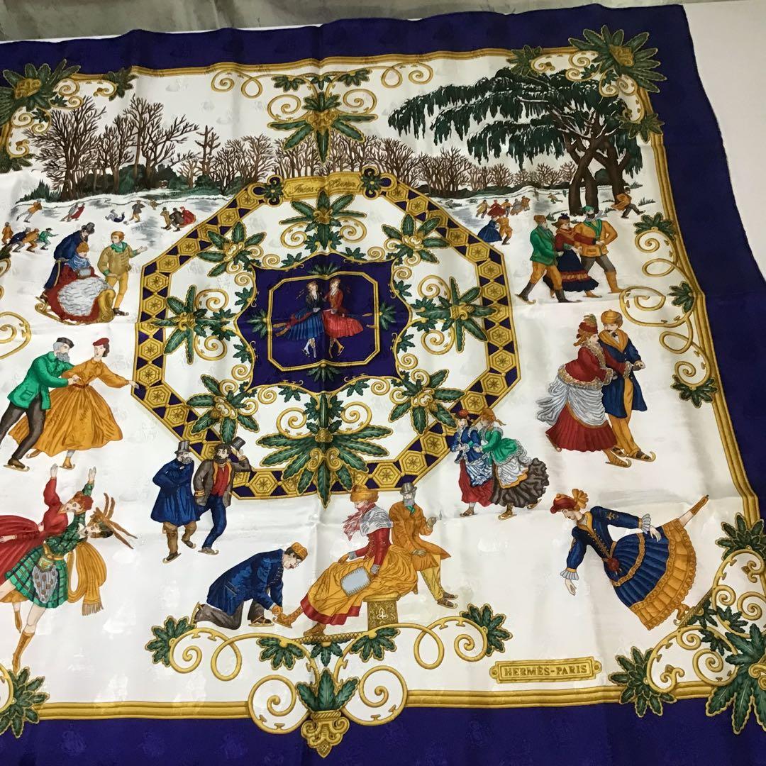 111998 エルメス HERMES スカーフ 冬の愉しみ カレ90 新品