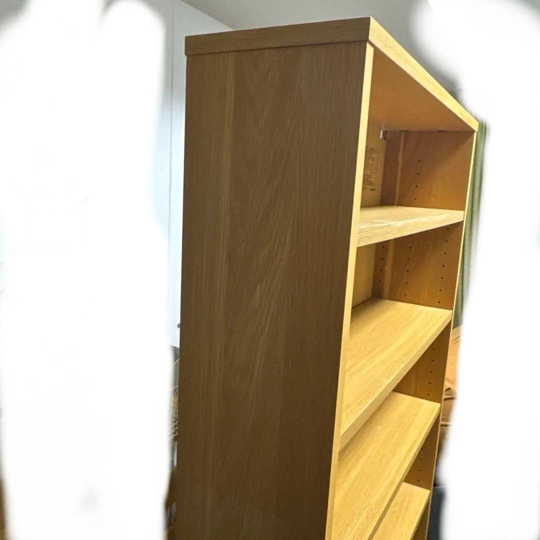 無印良品　オーク材薄型ラック・ワイド大・奥行２２ｃｍ