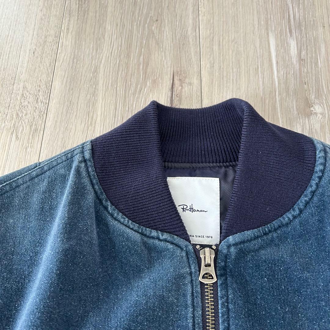 Ron Herman ベロア ベルベット MA1 フライトジャケット M 紺