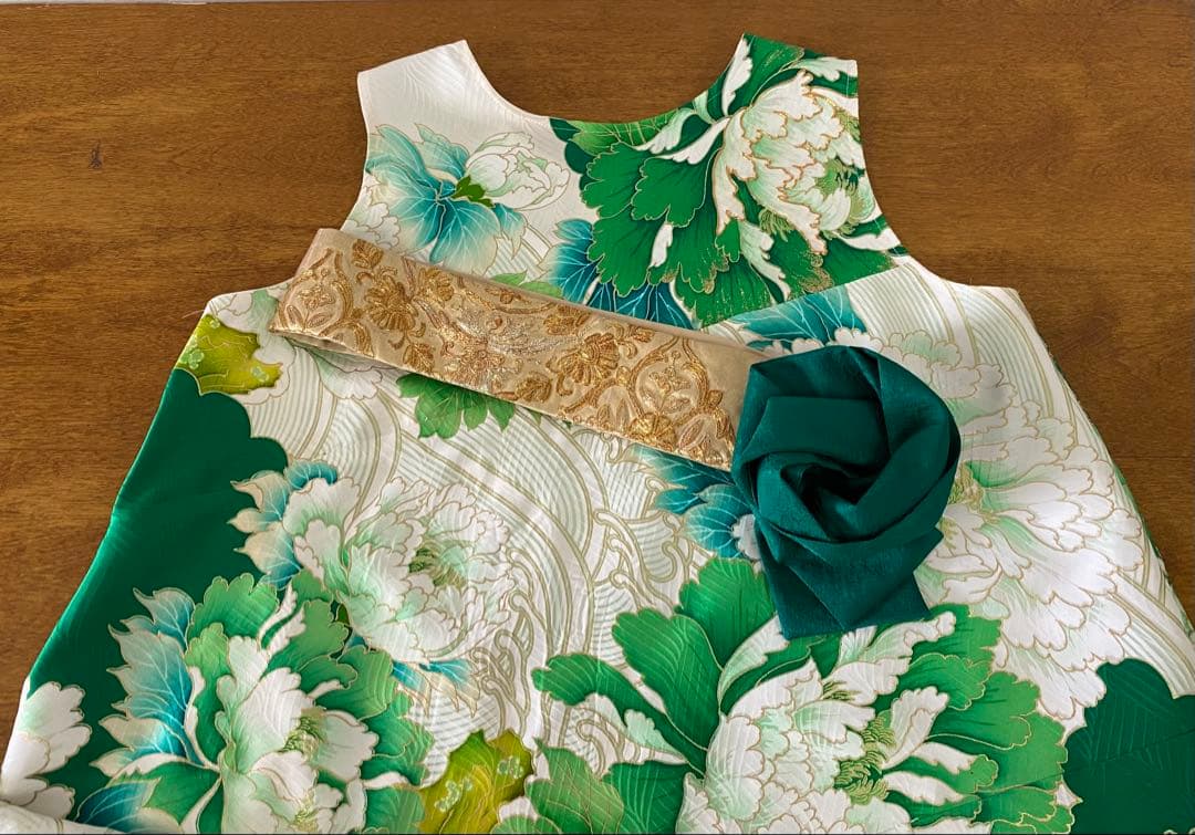 3237 着物　リメイク　ドレス　ワンピース