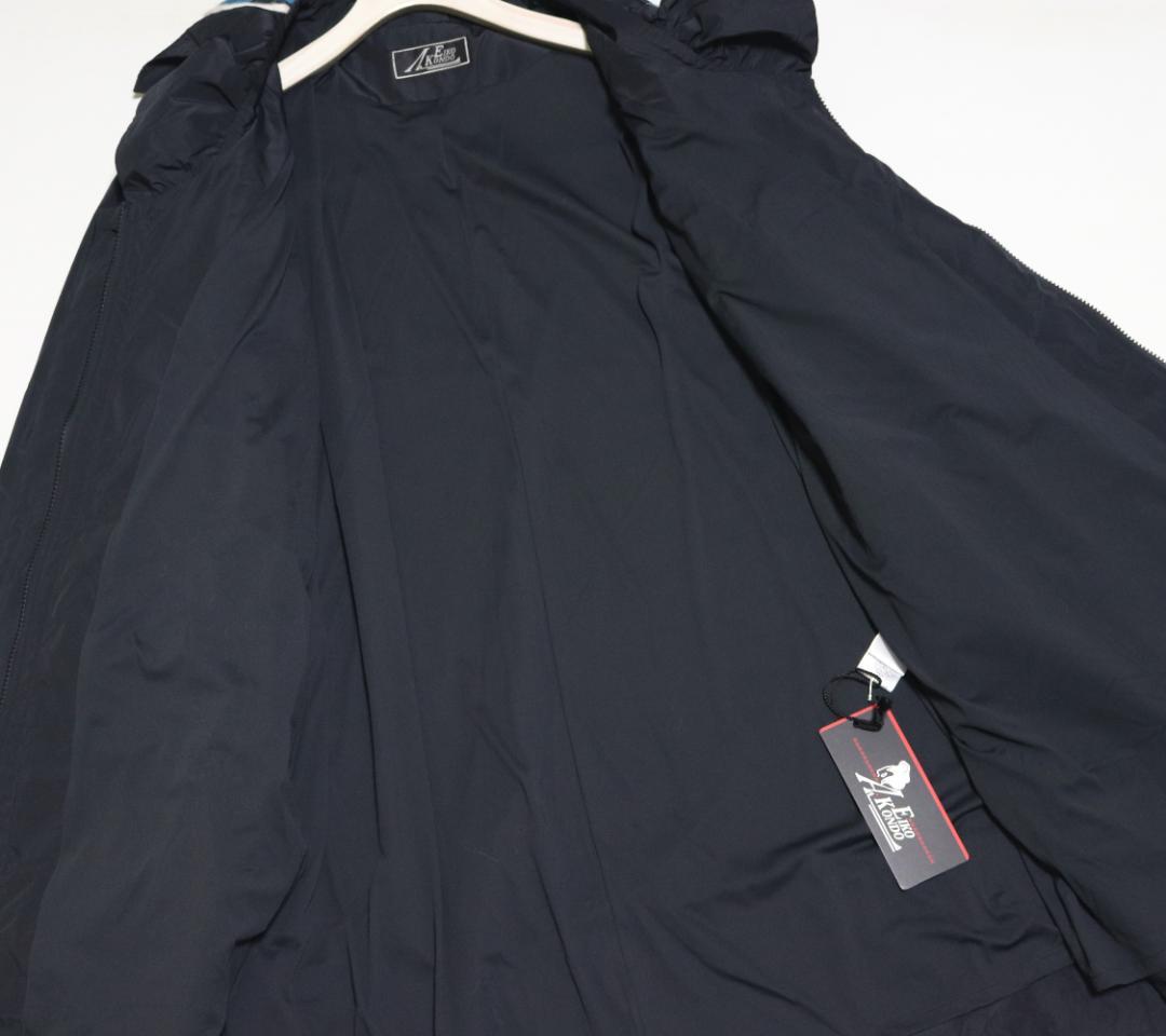 97,900円新品【エイコ コンドウ】刺繍 サークル模様 中綿コート 黒 40