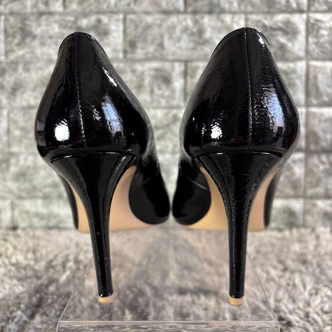 極美品❣️PIPPICHIC ピッピシック ビジューパンプス パテントレザー 箱付