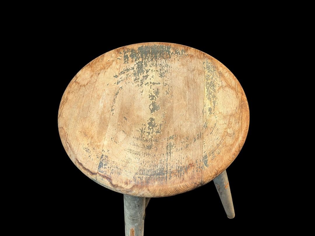 リッカーミシン　リッカー社　三足スツール　丸スツール　アンティーク　ヴィンテージ