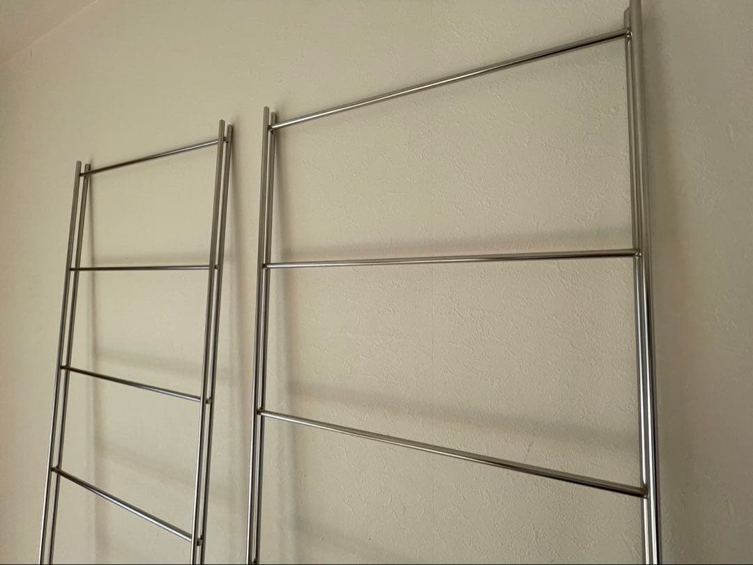 無印良品 ステンレスユニットシェルフ 帆立212.5cm 2本 ※帆立のみ