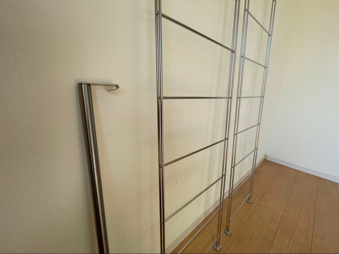 無印良品 ステンレスユニットシェルフ 帆立212.5cm 2本 ※帆立のみ