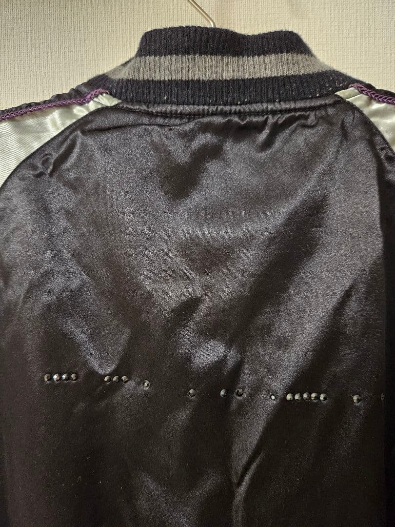 Tさま専用【希少】STUSSY スカジャン　リバーシブル 黒刺繍　Lサイズ