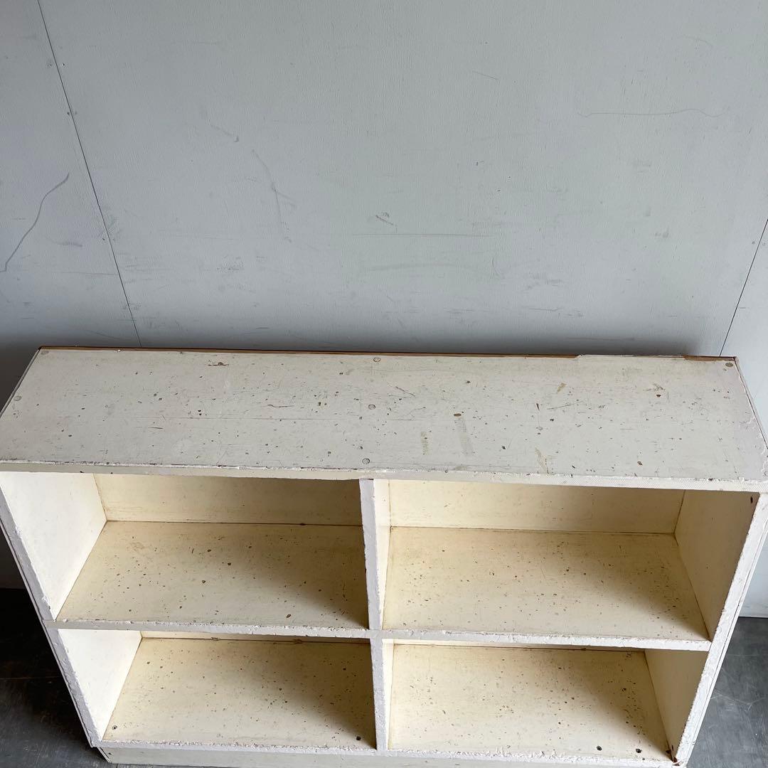 ヴィンテージ シャビー 本棚 チェスト 棚 飾り棚 ホワイト レトロ