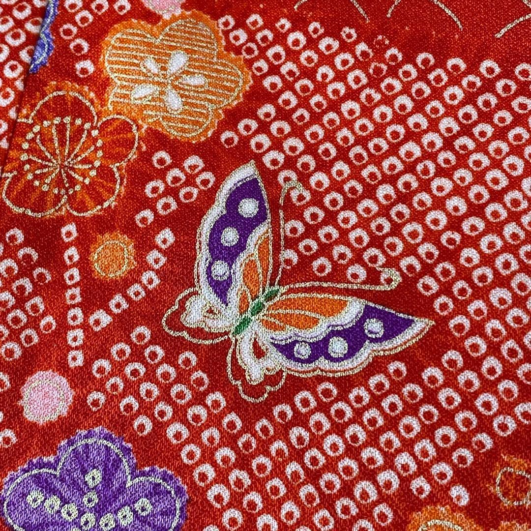 【着物と帯 時流】192◆3才女の子着物&被布コート長襦袢 バッグセット◆美品