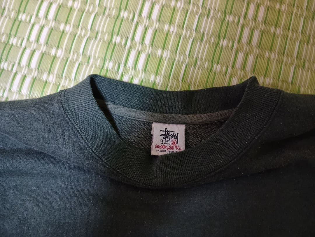 白タグ☆Stussy☆グリーン☆トレーナー