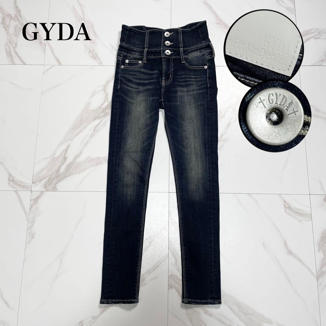 2025✨GYDA ジェイダ ハイウエストウエストクロススキニーデニムパンツ