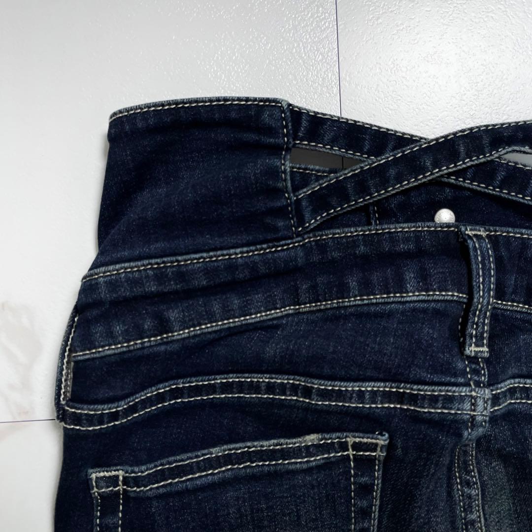 2025✨GYDA ジェイダ ハイウエストウエストクロススキニーデニムパンツ