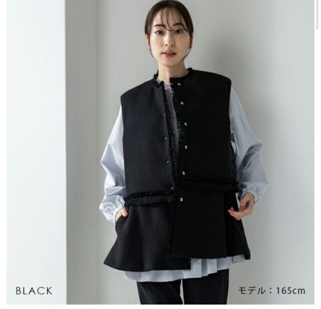 専用です新品　タグ付き【SONO】【ヴィクトリアダウン】ツイーディペプラムベスト