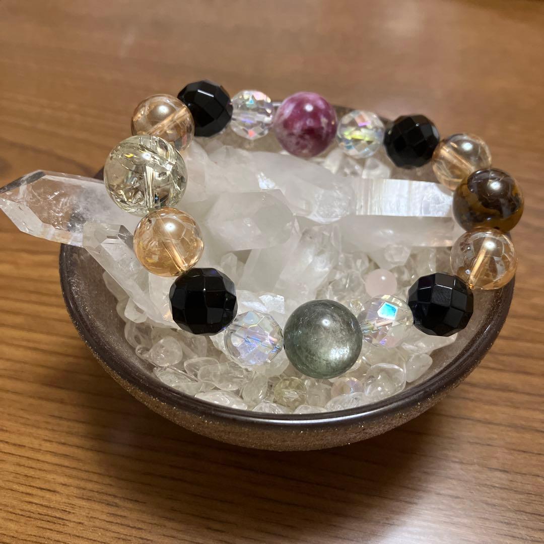 上級☆ブルーピーターサイト＊レピドライトシリカ＊スモーキーシトリン決断☆成功☆富