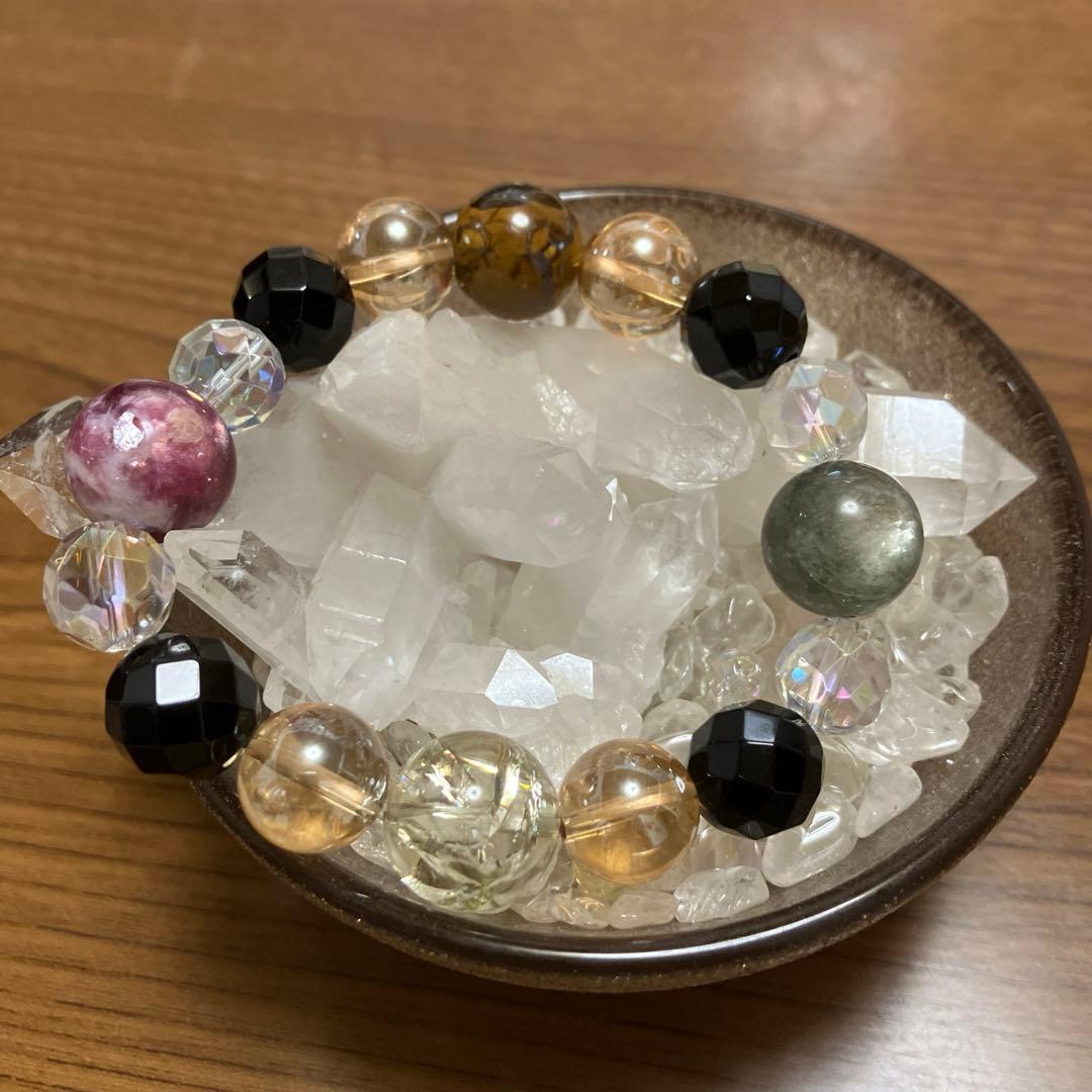 上級☆ブルーピーターサイト＊レピドライトシリカ＊スモーキーシトリン決断☆成功☆富